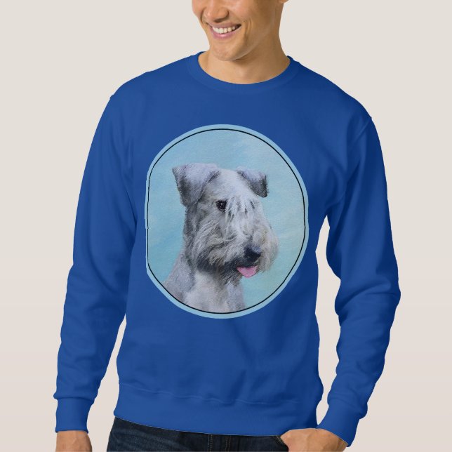 Cesky Terrier Painting - Cute Original Hund Art Lång Ärmad Tröja (Framsida)