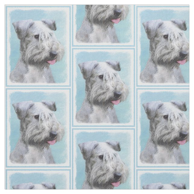 Cesky Terrier Painting - Cute Original Hund Art Tyg (Provkarta)