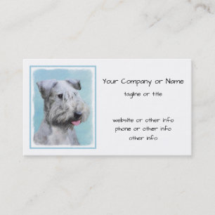 Cesky Terrier Painting - Cute Original Hund Art Visitkort