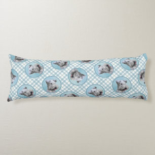 Cesky Terrier Painting Cute Original Pet Hund Art Kroppskudde