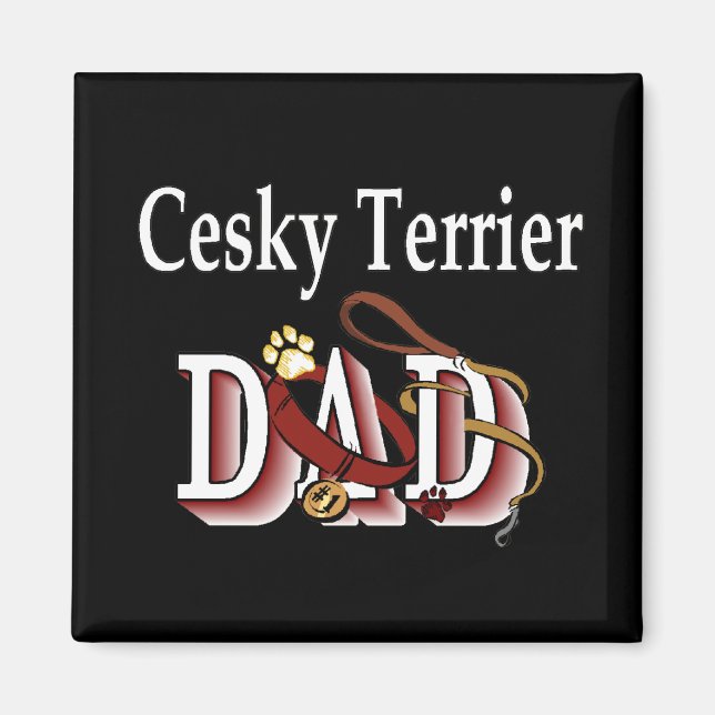 Cesky Terrier PAPPA Magnet (Framsidan)