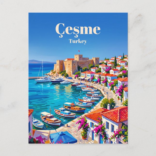 Çeşme Turkiet Vykort (Framsida)