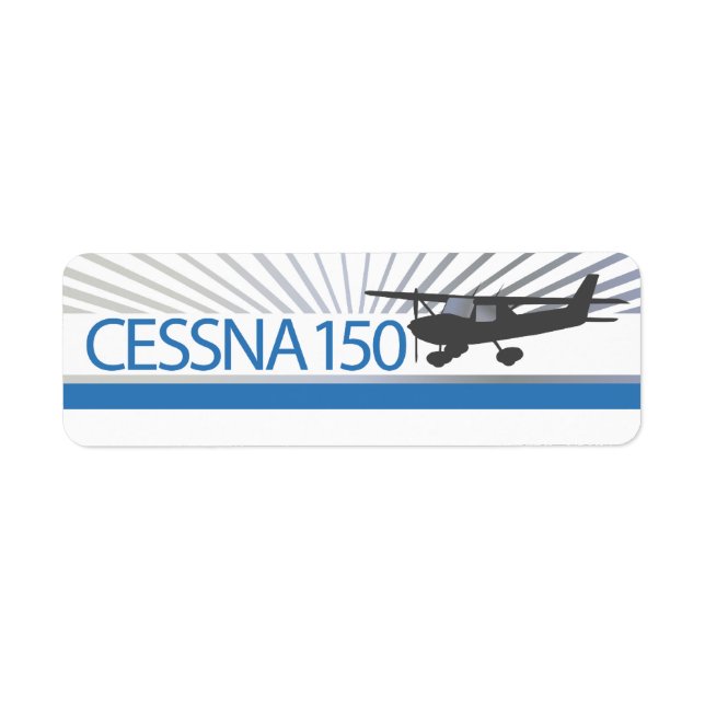 Cessna 150-flygplan returadress etikett (Framsidan)