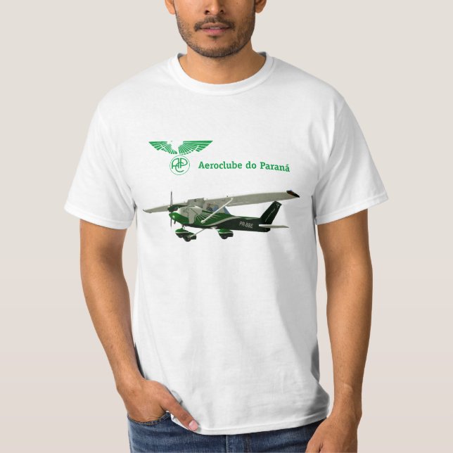 Cessna 152 Aeroclube do Paraná - PR-BBE T Shirt (Framsida)