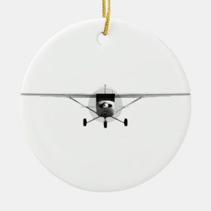 Cessna 152 julgransprydnad keramik