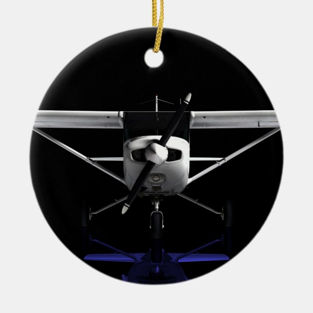 Cessna 152 Showroom. Julgransprydnad Keramik (Framsidan)