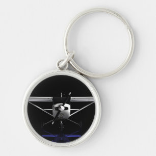 Cessna 152 Showroom Rund Silverfärgad Nyckelring