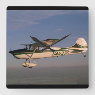 Cessna 170, 1953, Sonoma, CA_Classic flyg Fyrkantig Klocka