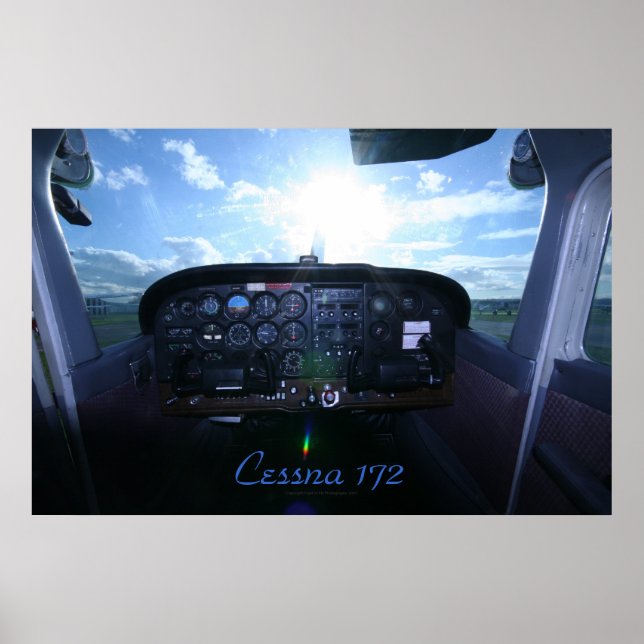 Cessna 172 Instrument Panel Poster (Framsidan)