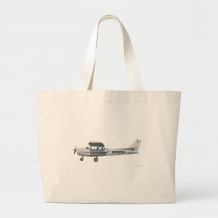 Cessna 172 Skyhawk blått Jumbo Tygkasse