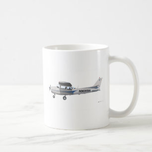 Cessna 172 Skyhawk blått Kaffemugg
