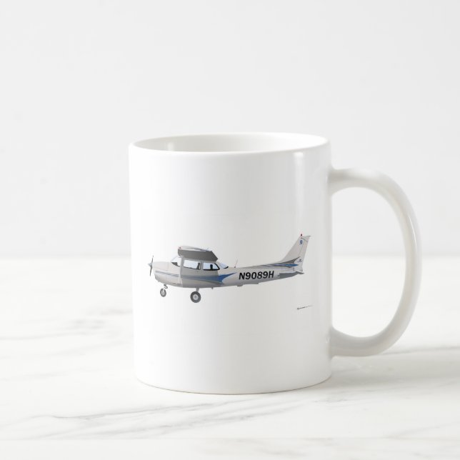 Cessna 172 Skyhawk blått Kaffemugg (Höger)
