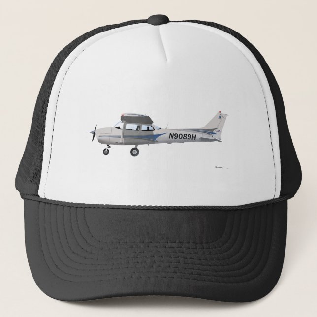 Cessna 172 Skyhawk blått Truckerkeps (Framsida)