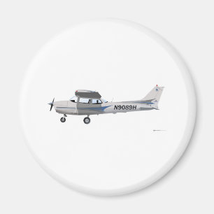Cessna 172 Skyhawk Blue Magnet