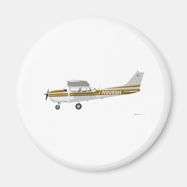 Cessna 172 Skyhawk Brown Magnet (Framsidan)