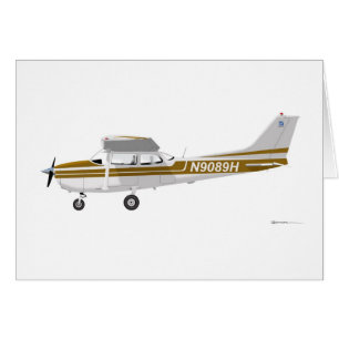 Cessna 172 Skyhawk brunt Hälsningskort