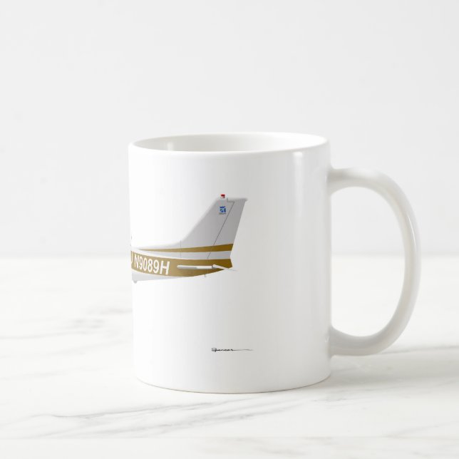 Cessna 172 Skyhawk brunt Kaffemugg (Höger)