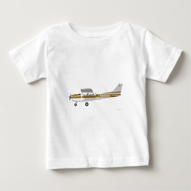 Cessna 172 Skyhawk brunt Tee (Framsida)