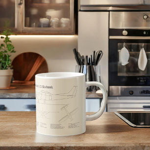 Cessna 172 Skyhawk - Flygplanets plan SD Kaffemugg
