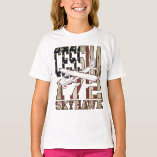 Cessna 172 Skyhawk med Vintage United Stater Flagg T Shirt