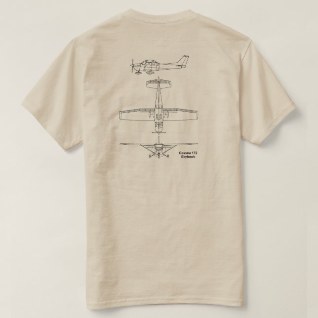 Cessna 172 tee shirt (Design baksida)