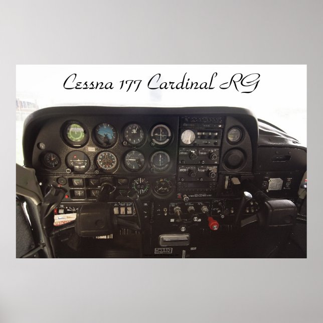 Cessna 177 Kardinal RG Instrument Panel Poster (Framsidan)