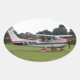 Cessna 182Q Ovalt Klistermärke