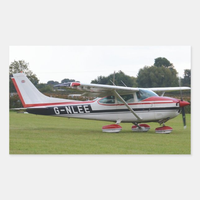 Cessna 182Q Rektangulärt Klistermärke (Framsida)