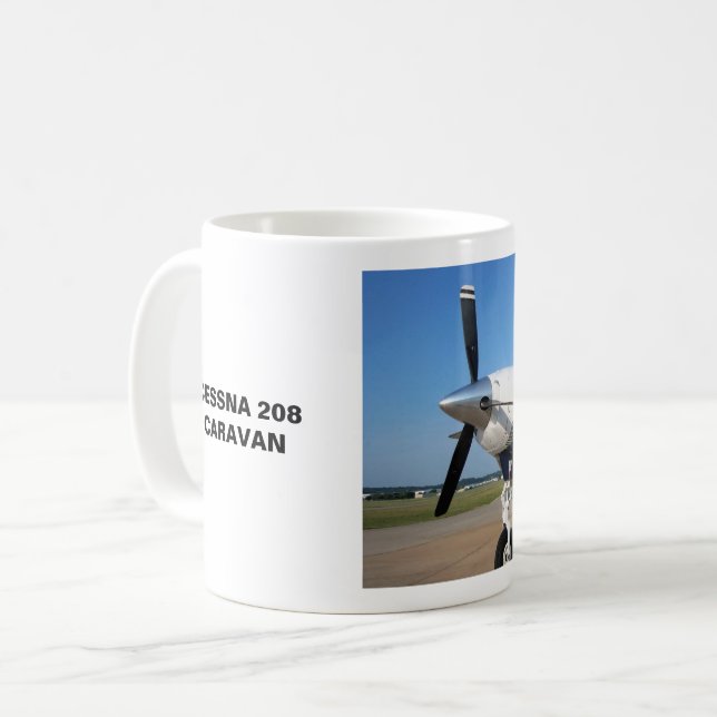 CESSNA 208 CARAVAN-flygplan Mugg (Framsida vänster)