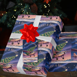 Cessna Airplane carries Christmas Tree Photo Funny Presentpapper