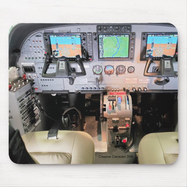 Cessna Caravan Cockpit Mouse pad Musmatta (Framsidan)