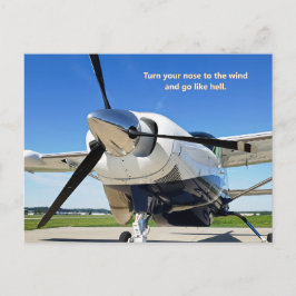 Cessna Caravan vykort "Nosen mot vinden"