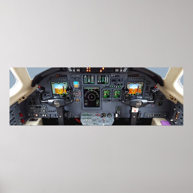 Cessna Citation XLS instrumentpanel Poster (Framsidan)