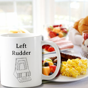 Cessna Lämnat Rudder Höger Rudder Funny Aviation Kaffemugg