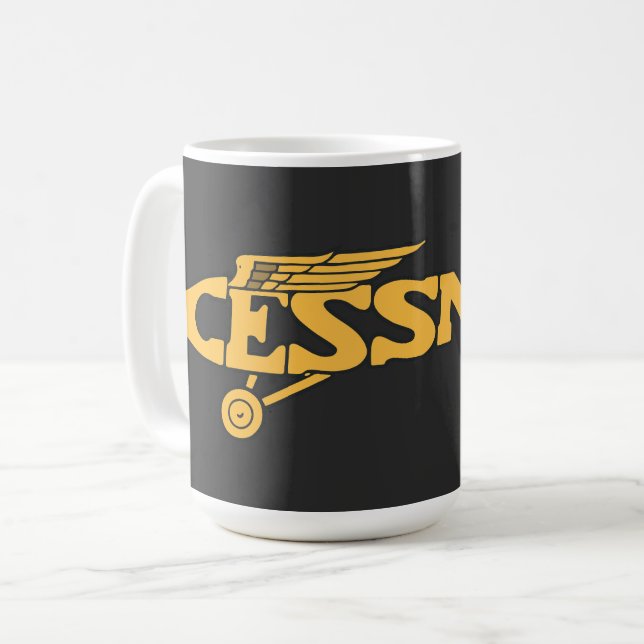 Cessna Vintage Kaffemugg (Framsida vänster)