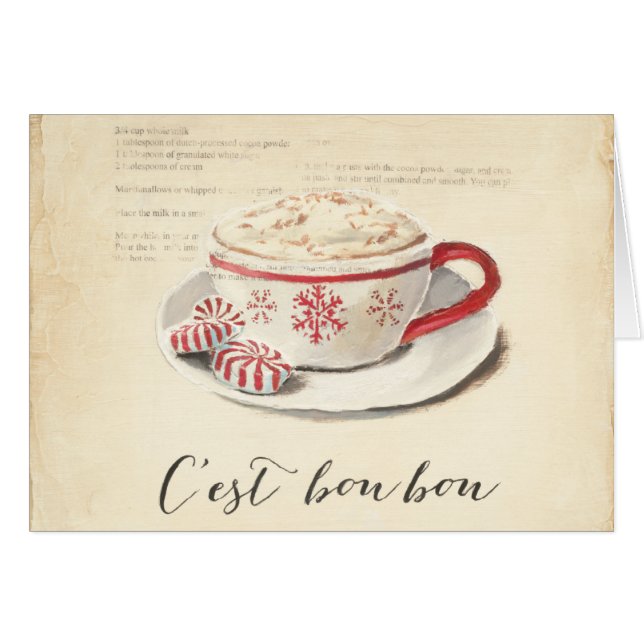 C'est Bon Bon Hälsningskort (Framsidan Horizontal)