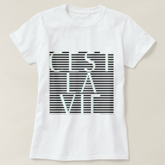 C'EST-LA TÄVLAR franskt citationstecken T Shirt
