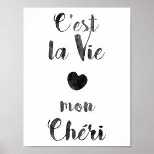 C'est la tävlar måndag Chéri Poster