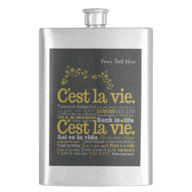 C'est La Vie anpassningsbar-kolv Fickplunta (Framsidan)