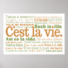 C'est La Vie anpassningsbar poster