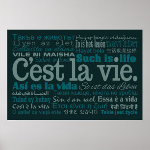 C'est La Vie anpassningsbar poster