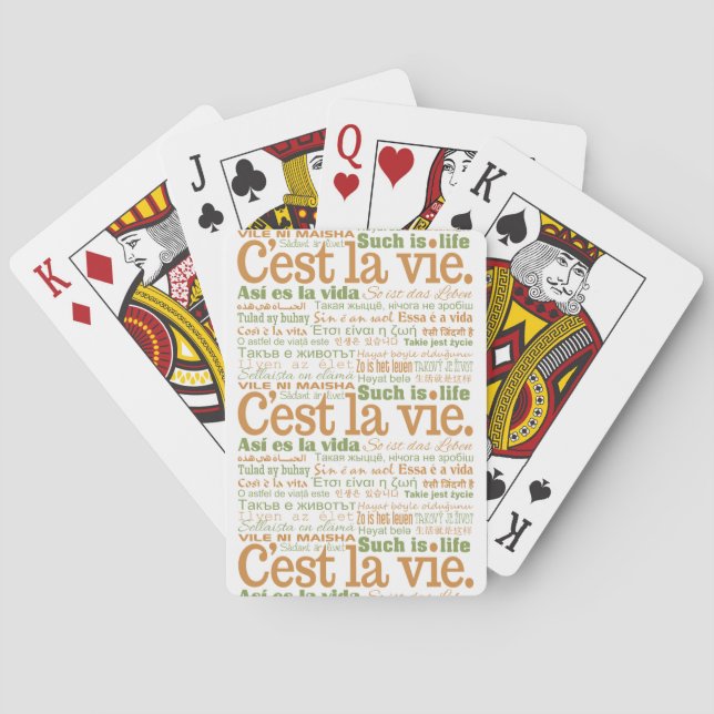 C'est La Vie anpassningsbar-spelkort Spelkort (Baksidan)