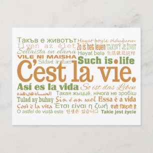 C'est La Vie anpassningsbar-vykort Vykort