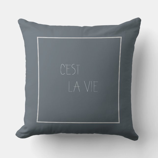 C'est La Vie - Det är Life - Fransk Kudde (Framsida)