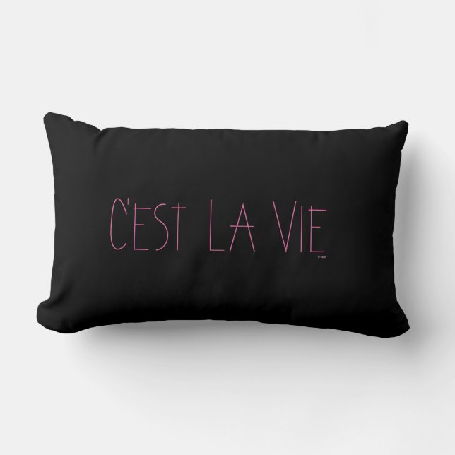 C'est La Vie - det är Life-Fransk Lumbarkudde (Framsida)