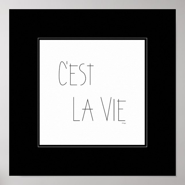 C'est La Vie - Det är Life - Fransk Poster (Framsidan)