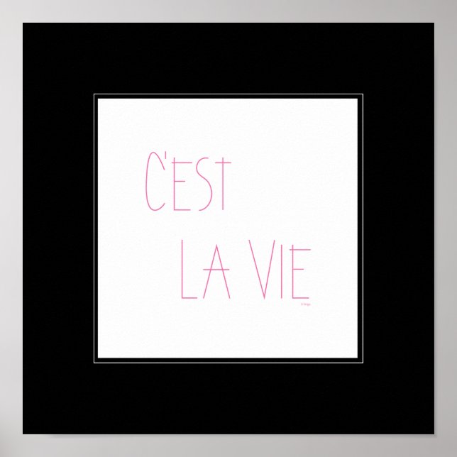 C'est La Vie - Det är Life - Fransk Poster (Framsidan)