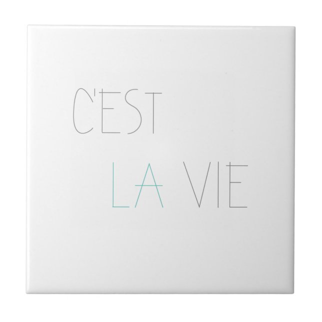 C'est La Vie - det är Livet Kakelplatta (Framsidan)