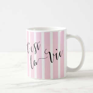 C'est la Vie Fransk Calligraphy Kaffemugg