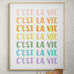C'est La Vie | FRANSKAR | Klistra in regnbågstext Poster<br><div class="desc">Njut av livet! C'est La Vie | FRANSKAR | Klistra in rastertext Poster</div>